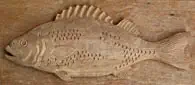 Bild 1: Schnitzübung: Fischstudie, Hochrelief, Birnbaum
