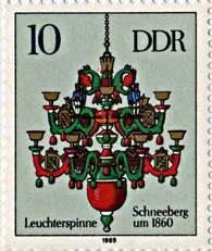 Bild 1: Leuchterspinne Schneeberg um 1860 Bild 1: Leuchterspinne Schneeberg um 1860
