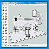 3D-Sketch: Spielzeugnähmaschine tmb sewing machine 2